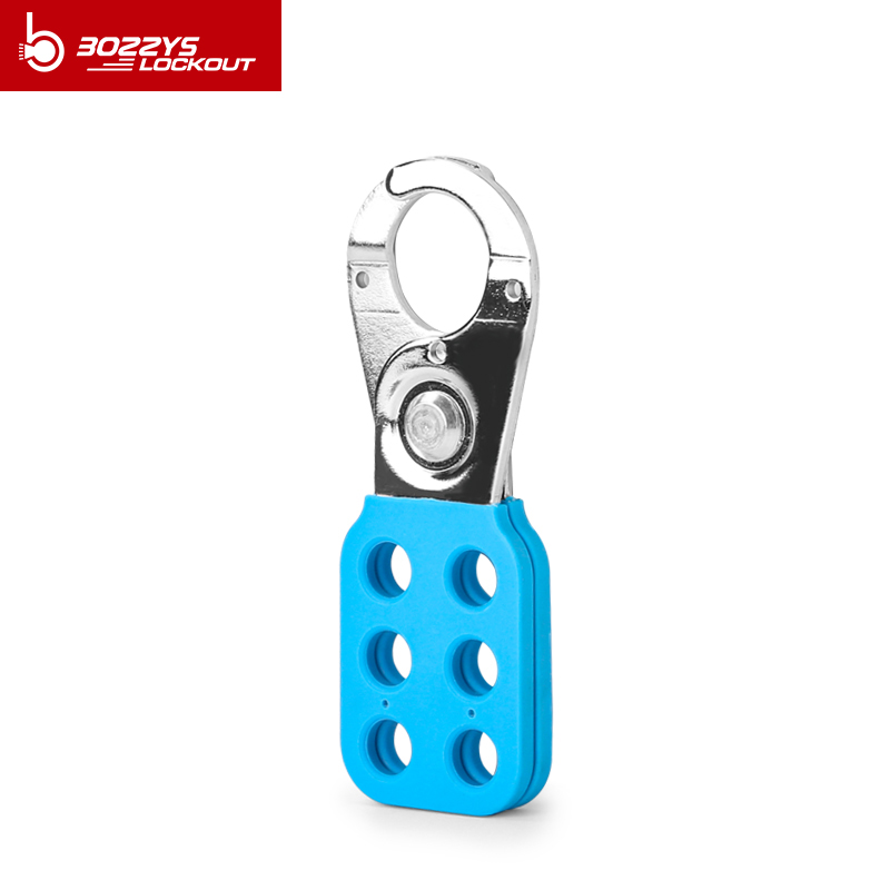 1" 6 hole Blue Steel Shackle Safety Hasp Lockout Padlock for loto