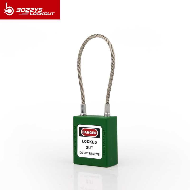 stainless steel safety Cable padlocks with Master Keyed for Industrial equipment lockout Custom laser coding and labe