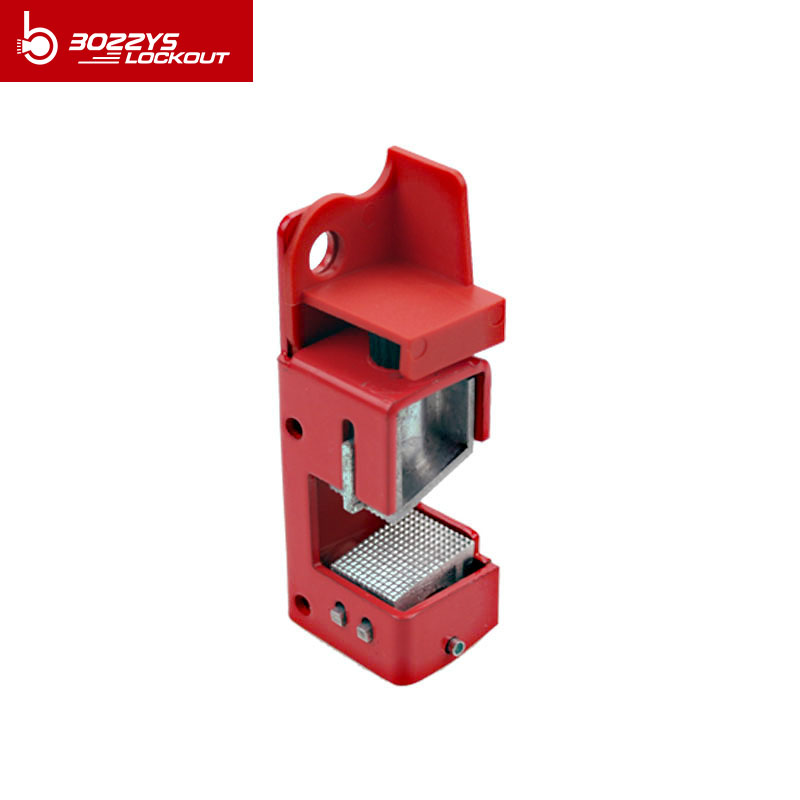 Compact Grip Tight universal Circuit Breaker Lockout device for hi-voltage/hi-amperage breakers